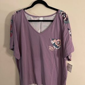 Liz Claiborne nwt sleep shirt XL purple floral